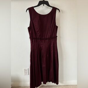ANTONIO MELANI Deep Burgundy Midi Dress Size 12